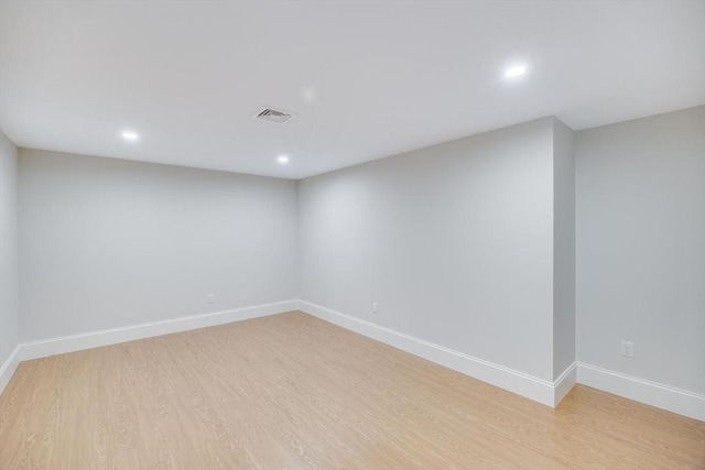 92 Whiffletree Ave, Brewster, MA 02631 - unfurnished room with light wood-style floors, recessed lighting, and baseboards