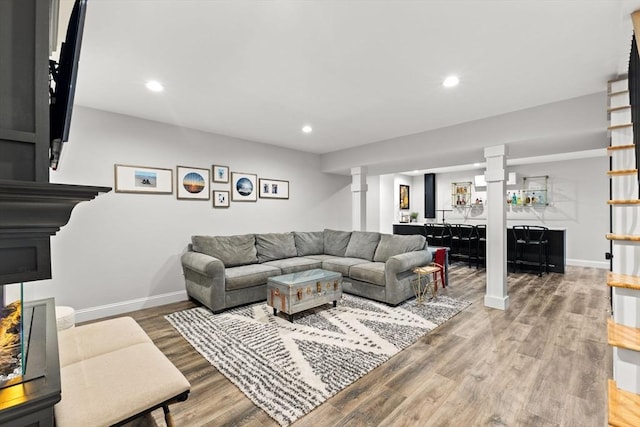 6 Jacoby Way, Seekonk, MA 02771 - living area featuring wood finished floors and recessed lighting