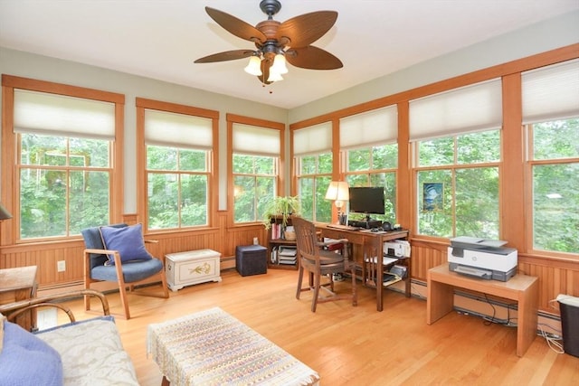 37 Pemberton Rd, Wayland, MA 01778 - office space with healthy amount of natural light, a ceiling fan, and wood finished floors