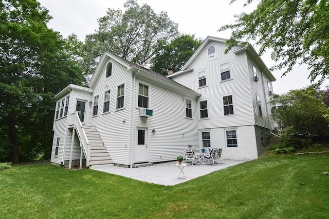 37 Pemberton Rd, Wayland, MA 01778 - back of house with a lawn, a patio, and stairs
