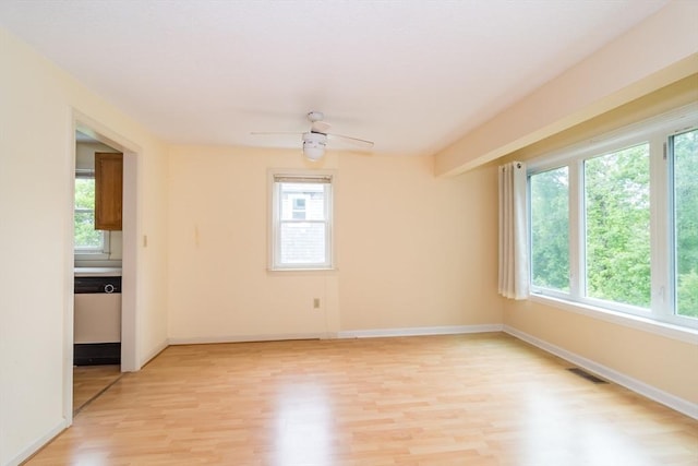 17 Harbor Hl Unit 17, Bourne, MA 02532 - spare room featuring plenty of natural light, light wood finished floors, and ceiling fan