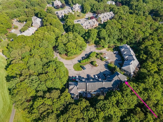 17 Harbor Hl Unit 17, Bourne, MA 02532 - aerial view of property and surrounding area featuring a forest