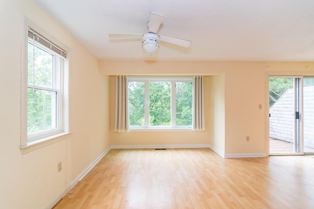17 Harbor Hl Unit 17, Bourne, MA 02532 - empty room featuring light wood-style flooring and ceiling fan