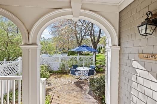 view of patio / terrace with fence and outdoor dining area