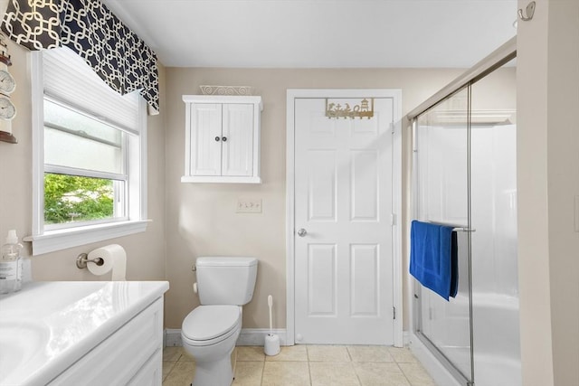28 Chestnut St, Falmouth, MA 02536 - bathroom featuring a stall shower, tile patterned floors, and vanity
