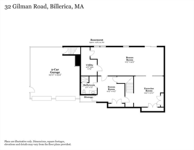 32 Gilman Rd, Billerica, MA 01862 - floor plan / room layout
