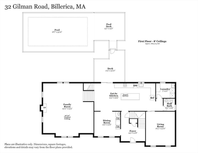32 Gilman Rd, Billerica, MA 01862 - room layout