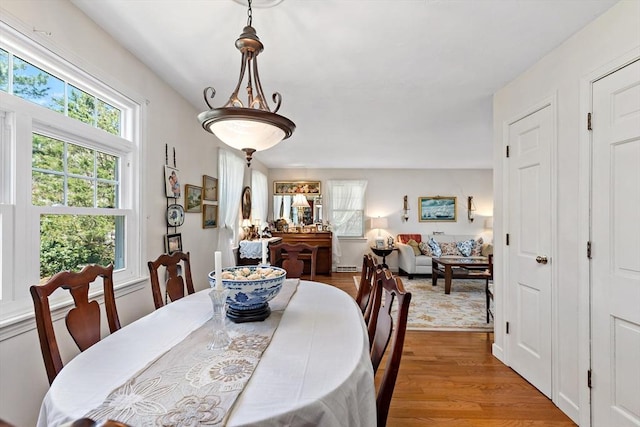 39 Bennets Neck Dr, Bourne, MA 02559 - dining space featuring light wood-style floors