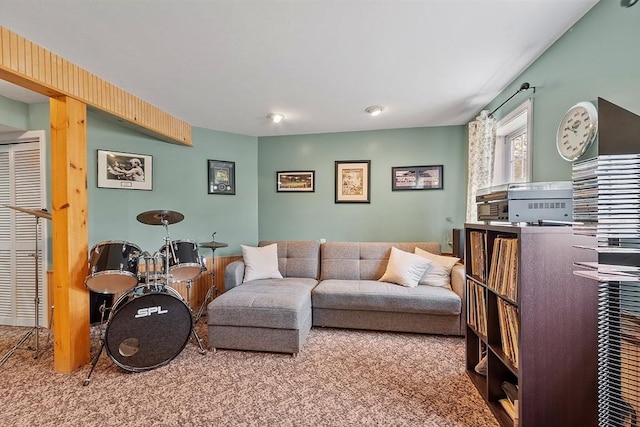 view of carpeted living room
