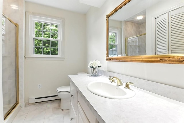 14 Provin Mountain Dr, Agawam, MA 01030 - bathroom with a baseboard radiator, healthy amount of natural light, and a stall shower