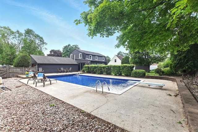 14 Provin Mountain Dr, Agawam, MA 01030 - view of swimming pool featuring a patio area and a diving board