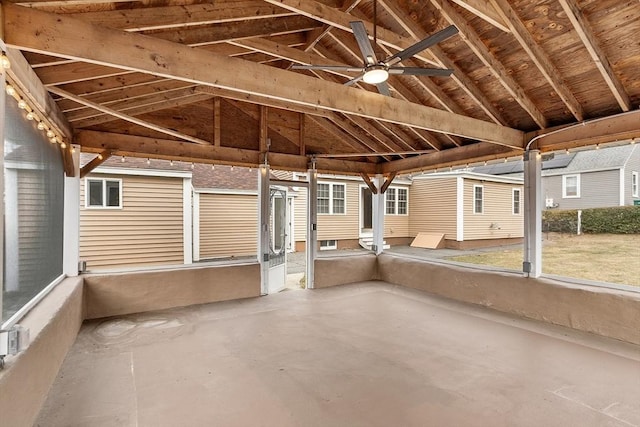 view of patio / terrace featuring ceiling fan