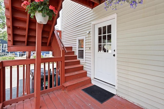 66 Adams St, Revere, MA 02151 - view of exterior entry featuring a deck