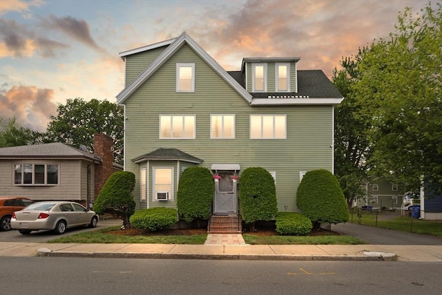 66 Adams St, Revere, MA 02151 - traditional-style house with entry steps and concrete driveway