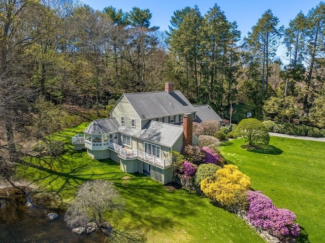 birds eye view of property