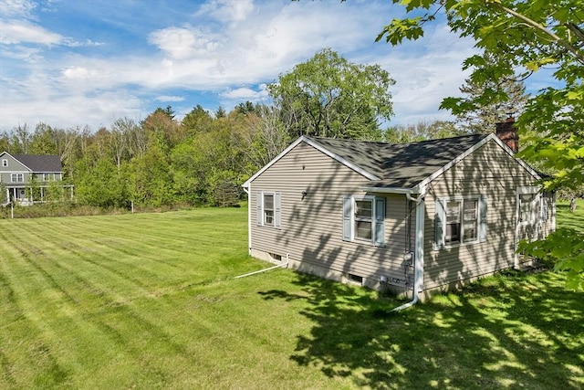 367 Main St, Hampstead, NH 03841 - view of side of property featuring a chimney, a lawn, and a shingled roof