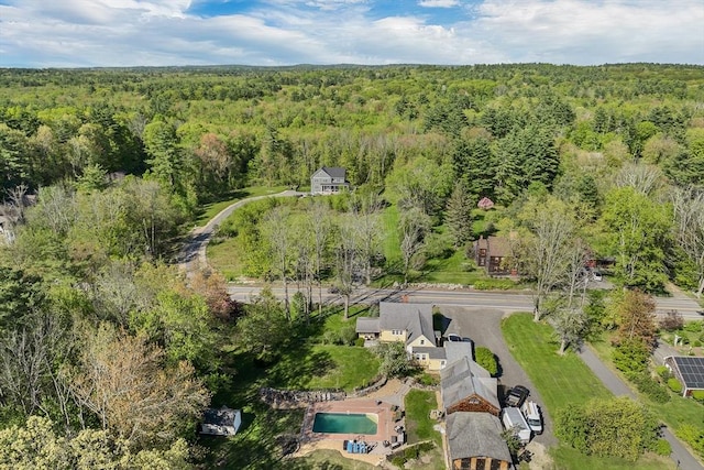 367 Main St, Hampstead, NH 03841 - bird's eye view of a heavily wooded area and a pool area