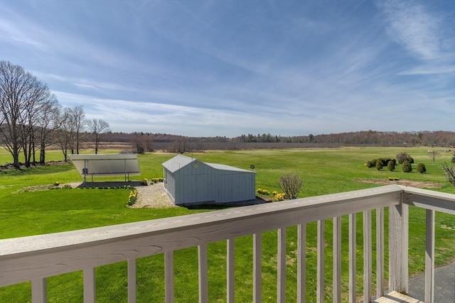 balcony with a rural view
