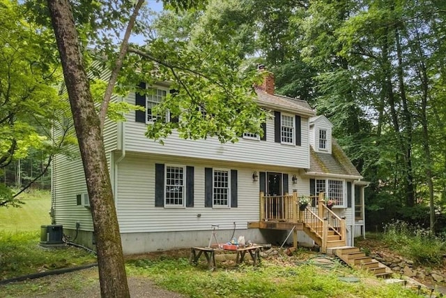 110 Northbridge Rd, Mendon, MA 01756 - view of front of house featuring a chimney and cooling unit