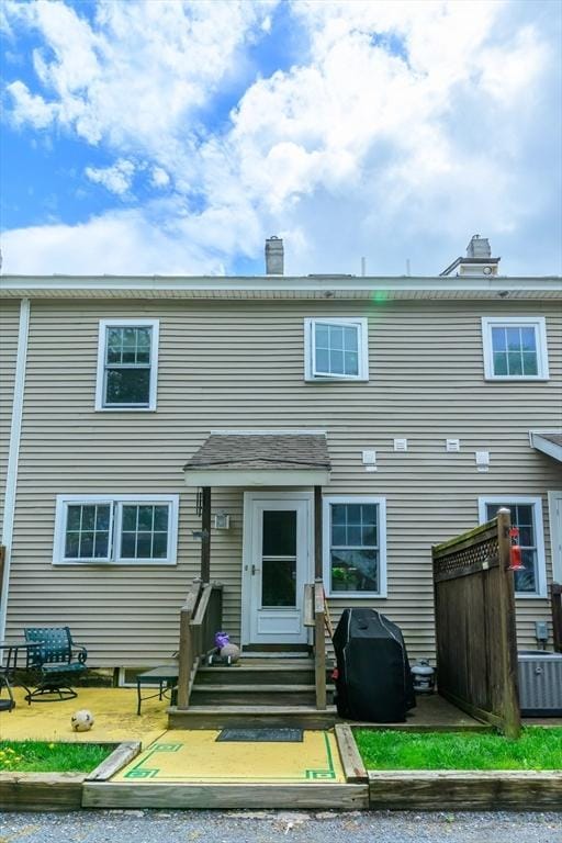 25 Taft St Unit 25, North Adams, MA 01247 - rear view of house with central air condition unit