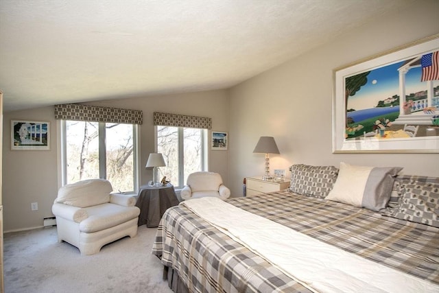 79 Myles View Dr, Duxbury, MA 02332 - carpeted bedroom featuring lofted ceiling and baseboard heating