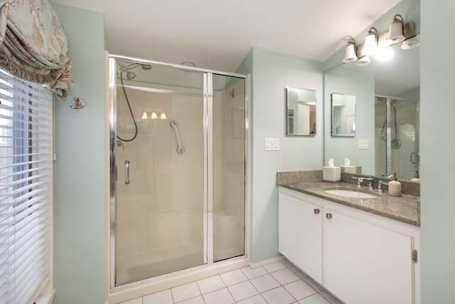 79 Myles View Dr, Duxbury, MA 02332 - full bath with a shower stall, vanity, and tile patterned flooring