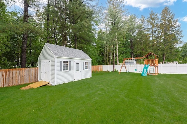 29 Regal St, Holliston, MA 01746 - view of yard featuring a playground and an outdoor structure