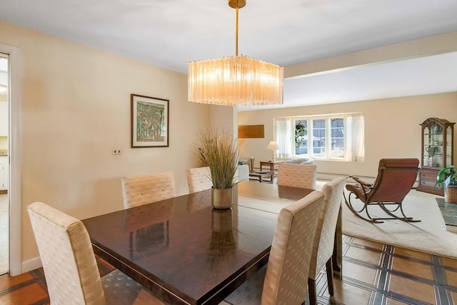 view of dining area