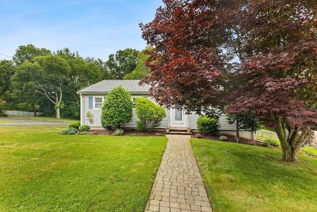 114 Cypress Dr, Swansea, MA 02777 - obstructed view of property with a front yard