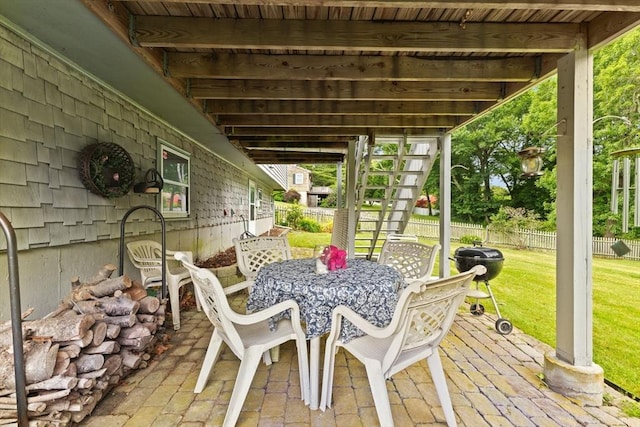 114 Cypress Dr, Swansea, MA 02777 - view of patio with a grill and outdoor dining space
