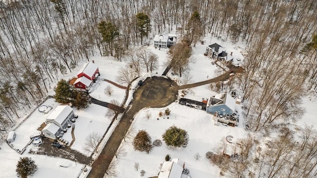 view of snowy aerial view