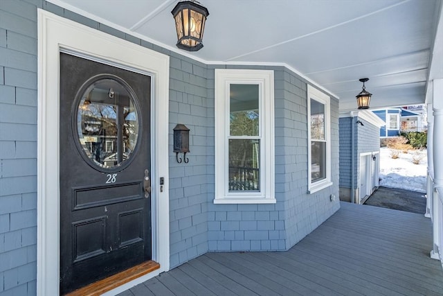 view of doorway to property