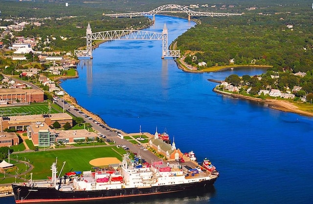 51 Nye Ln, Bourne, MA 02532 - aerial view of a notable bridge and a nearby body of water