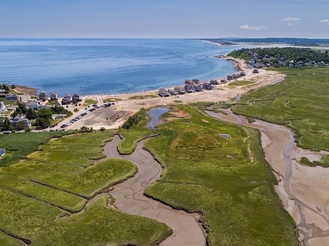aerial overview of property's location featuring a nearby body of water