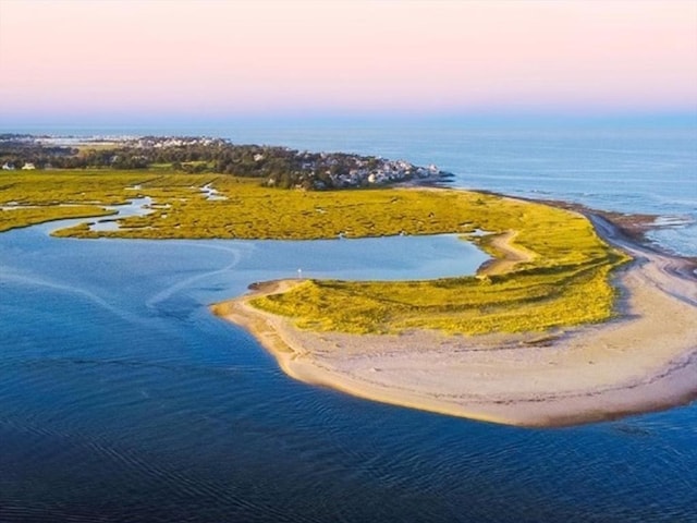 bird's eye view of a nearby body of water
