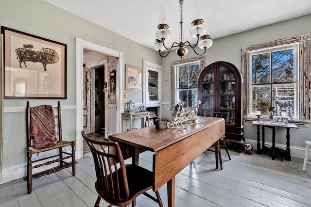 2241 Main St, Brewster, MA 02631 - dining space featuring plenty of natural light, a chandelier, and baseboards