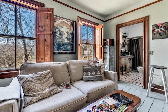 2241 Main St, Brewster, MA 02631 - living area with healthy amount of natural light and wood finished floors