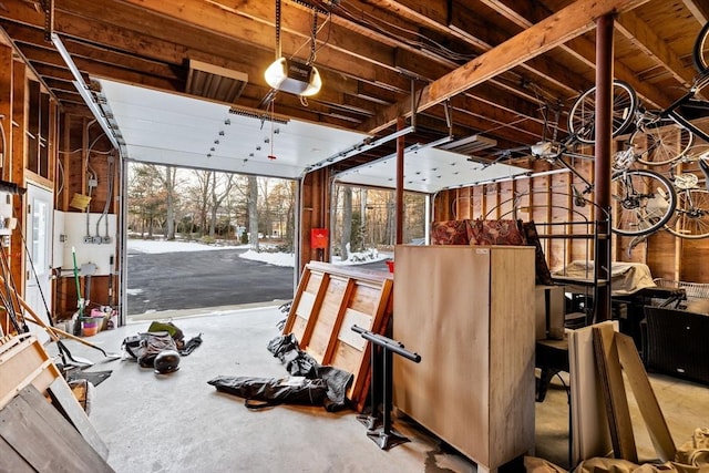 interior space featuring a garage door opener