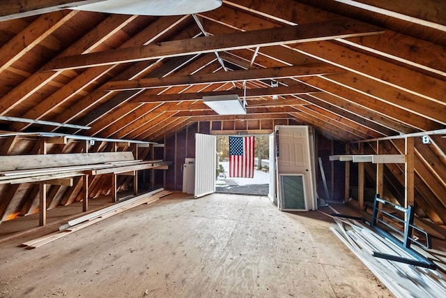 view of attic