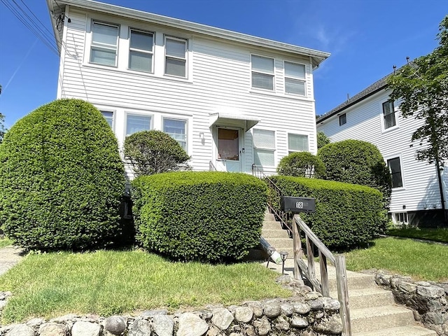 18-20 Melbourne Ave, Newton, MA 02460 - view of front facade with stairs