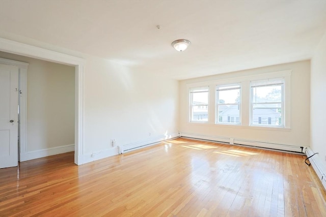 18-20 Melbourne Ave, Newton, MA 02460 - spare room with hardwood / wood-style floors and a baseboard heating unit