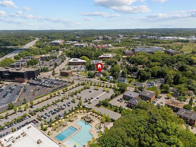 447 Old Connecticut Path, Framingham, MA 01701 - bird's eye view of a pool