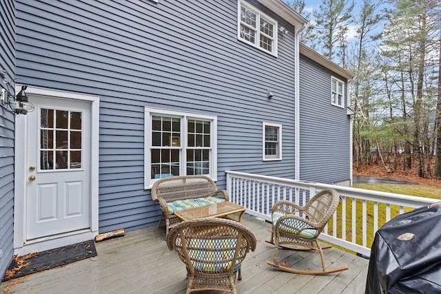 7 Hemlock, Kingston, MA 02364 - wooden deck with grilling area