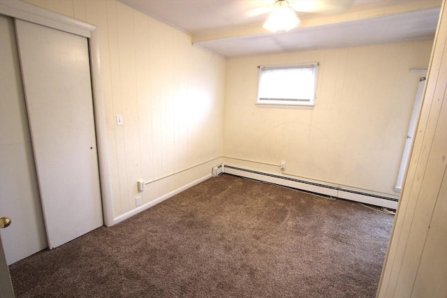 75 Wachusett St, Franklin, MA 02038 - unfurnished bedroom with carpet flooring and a baseboard heating unit