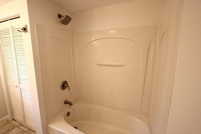 75 Wachusett St, Franklin, MA 02038 - full bathroom with washtub / shower combination, tile patterned floors, and a closet