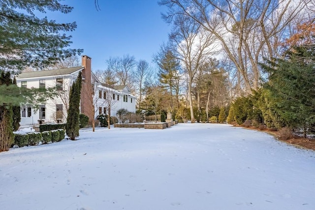 view of snowy yard