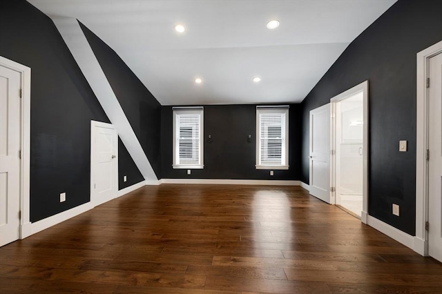 26 Newport St Unit 2, Boston, MA 02125 - bonus room with vaulted ceiling, wood finished floors, baseboards, and recessed lighting