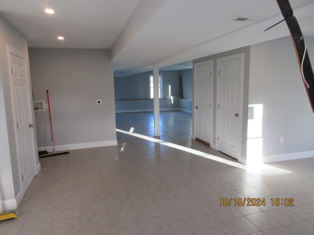 view of tiled spare room