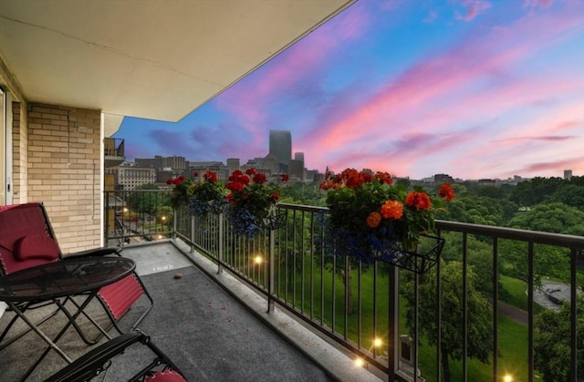 151 Tremont St Unit 9N, Boston, MA 02111 - view of balcony at dusk