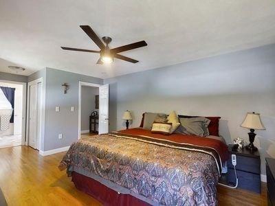 15 Northside Ct, Haverhill, MA 01830 - bedroom with wood finished floors and ceiling fan